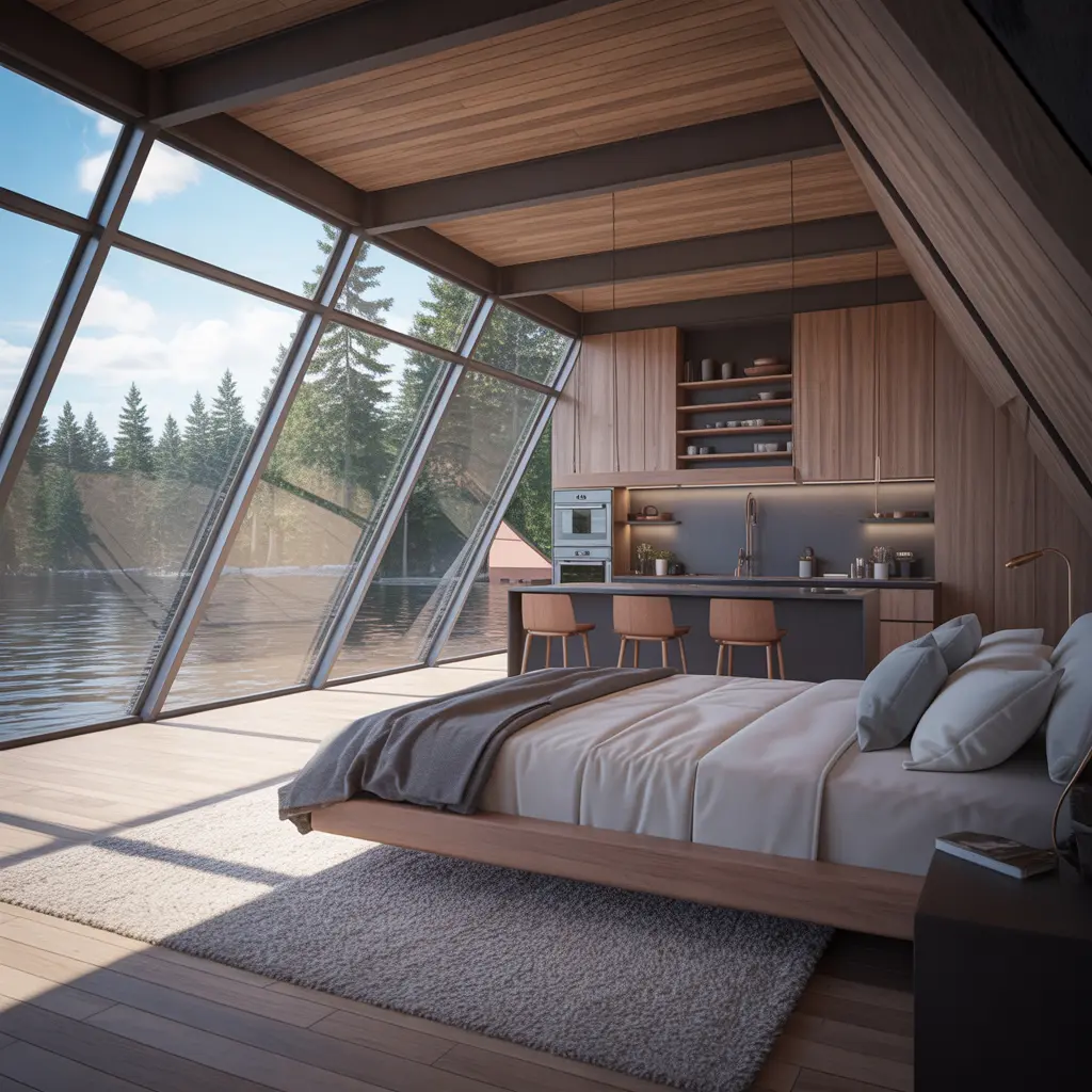 Lakeside A-Frame Retreat view 2