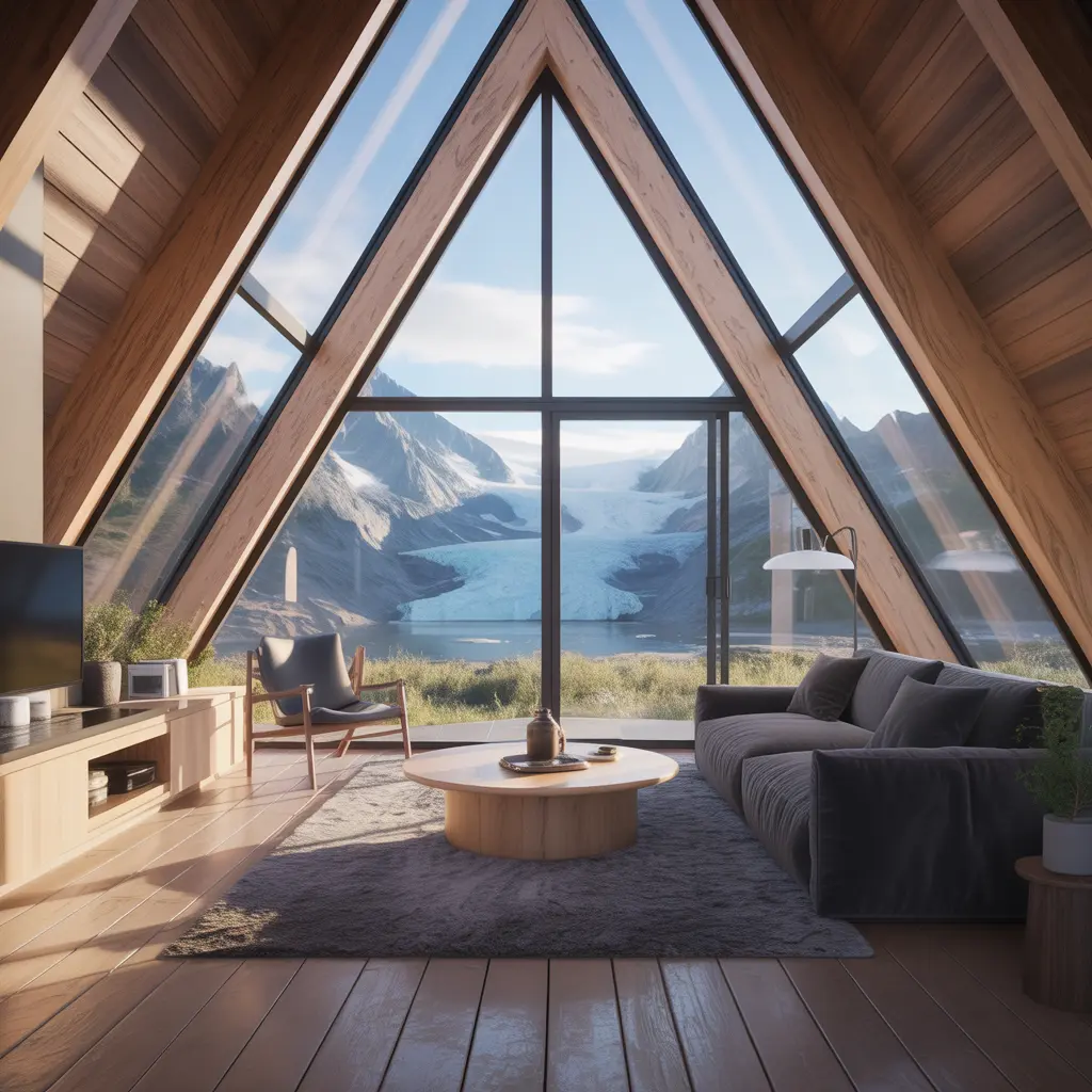 Glacier Edge A-Frame view 1