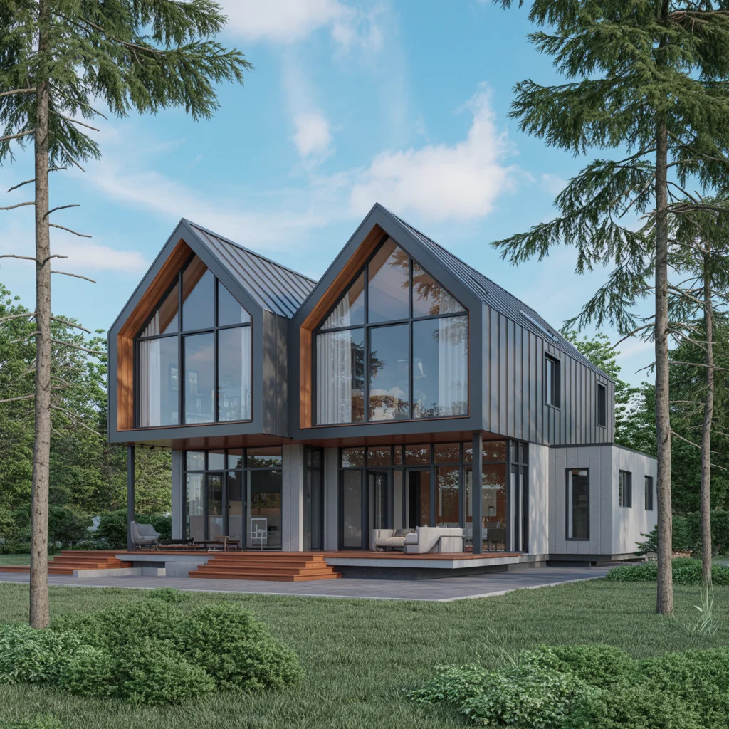 Elegant three-story modern family home with clean lines, large windows, and contemporary landscaping in Vancouver, BC showcasing luxury residential architecture