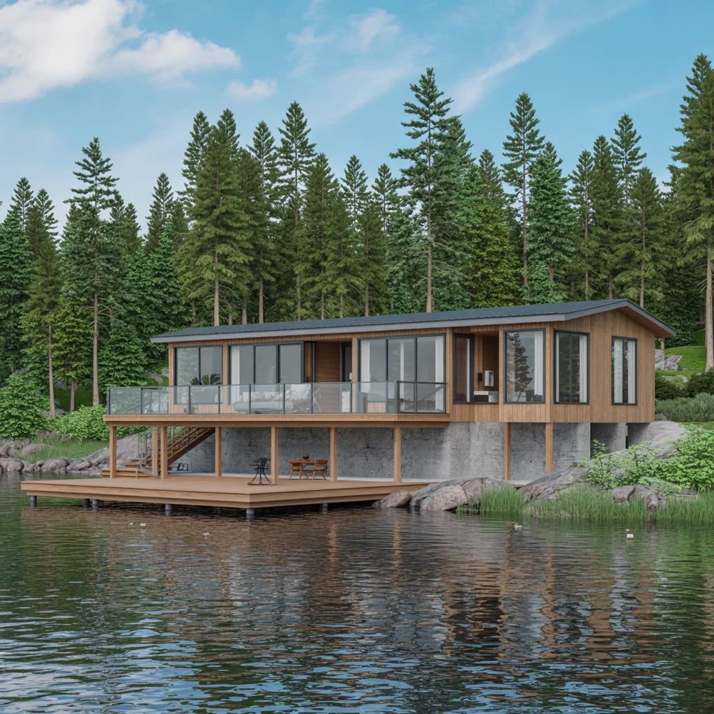 Ultra-modern architectural home with clean geometric lines, extensive glazing, and minimalist design principles in Calgary, AB demonstrating Armelands' contemporary aesthetic mastery