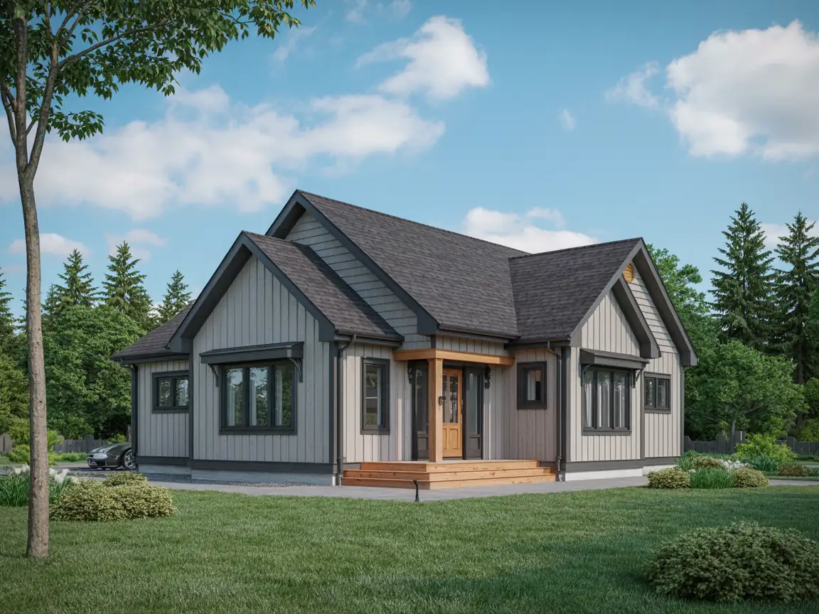 Aimi House Cabin - cozy prefabricated cabin designed for minimalist family living with modern comfort, efficient space utilization, and sustainable suburban design