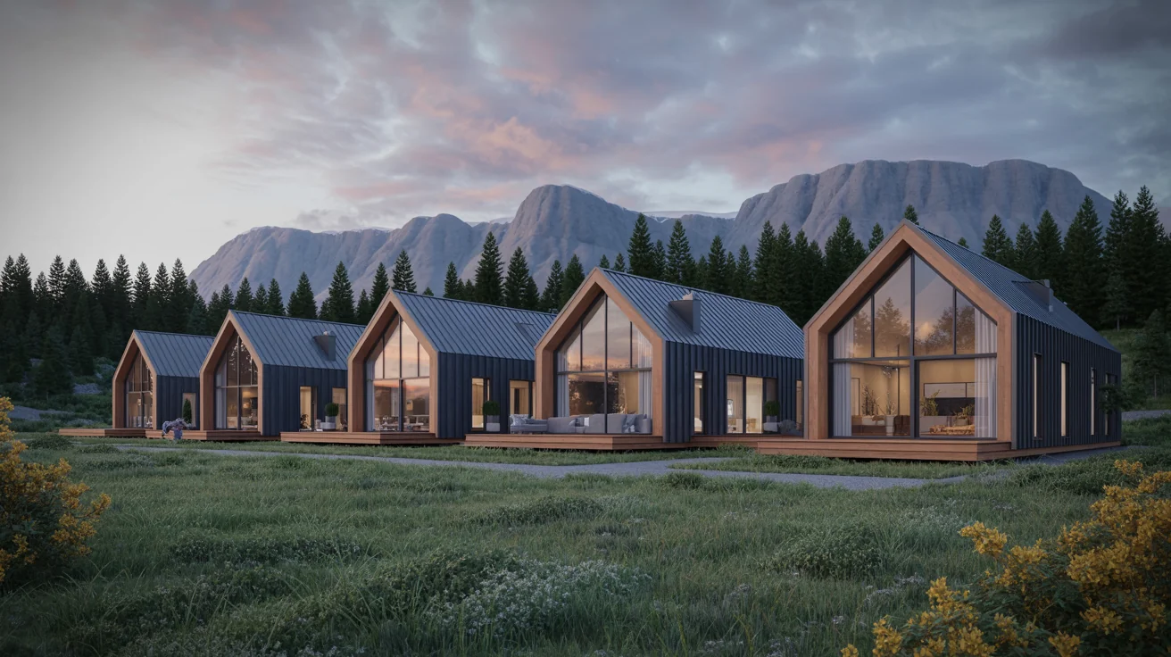 Comprehensive showcase of Armelands premium prefabricated building models including residential homes, commercial structures, and specialty units demonstrating diverse architectural styles and construction quality
