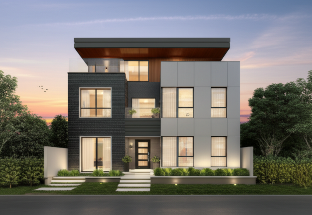 Modern ADU design showcasing stylish architecture and integration with main residence