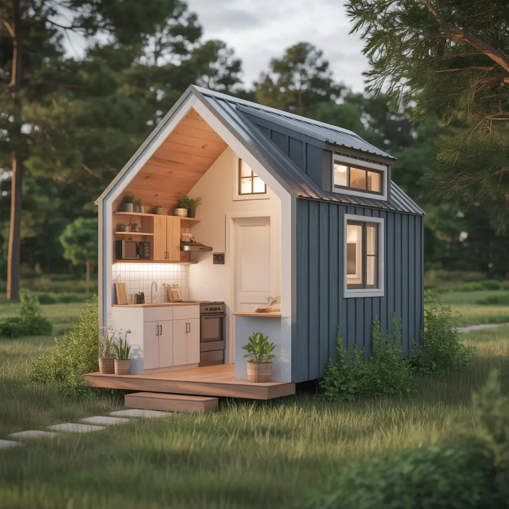 Compact Cottage tiny home - 400 sq ft with separate bedroom and full kitchen